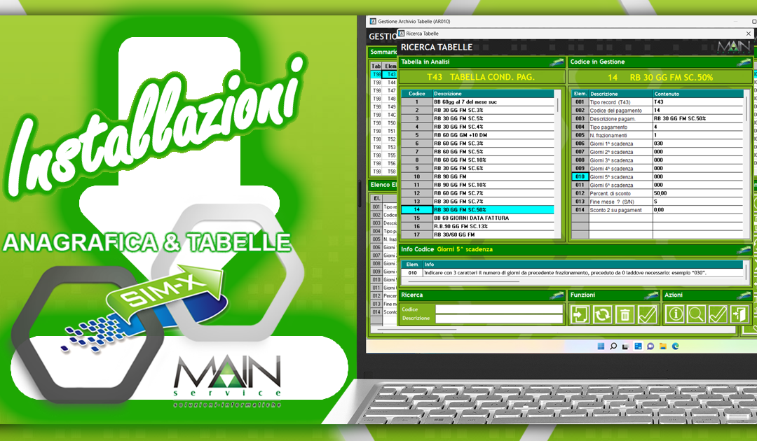 Installazioni Gestione Tabelle